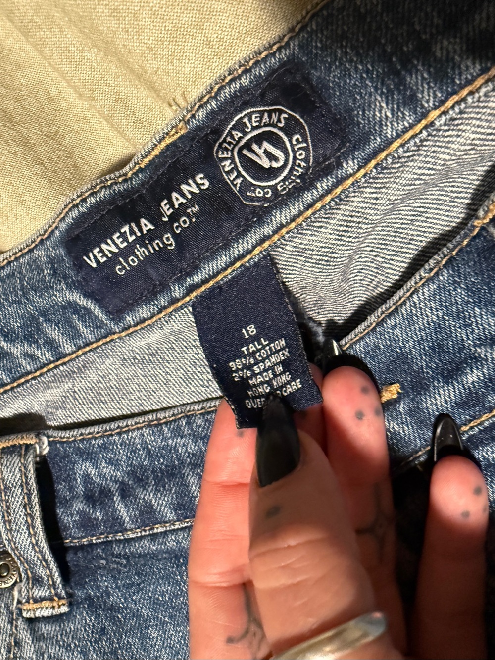 Vintage Venezia Jeans Bootcut High Rise Denim Size 18 Tall Y2K Lane Bryant Blue - Picture 3 of 3